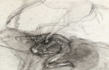 REITER MIT PFERDEN - 1998, Tusche laviert, Bleistift auf Papier, 23,8 x 36,6 cm Pichler Walter