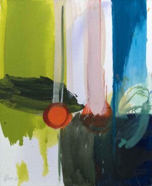 GOLDEN CUT 3I4 - 2024, Öl auf Leinwand, 110 x 90 cm Gleich Joanna