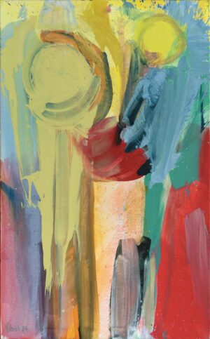 IM DIALOG 2 - 2024, Öl auf Leinwand, 140 x 87 cm Gleich Joanna