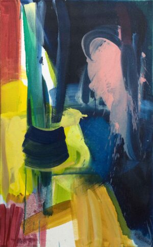 NOCTURNE 2 - 2024, Öl auf Leinwand, 140 x 87 cm Gleich Joanna