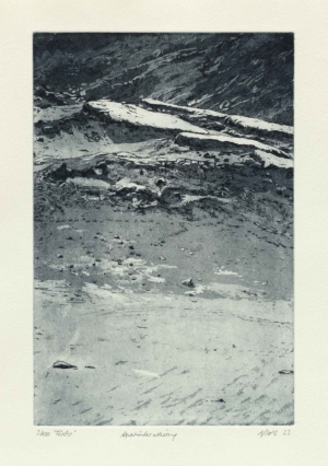 FÄRÖER - 2023, Aquatintaradierung, 29,5 x 19,5 cm (39,1 x 26,4 cm) Pohl Susanne