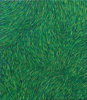 PALM BEACH (ULTRAMARIN) - 2024, Öl auf Leinwand, 80 x 70 cm Strohte Alexander