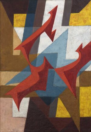 SLAVI SOUCEK, KOMPOSITION III - um 1955, Öl auf Leinwand, 96 x 66 cm Soucek Slavi