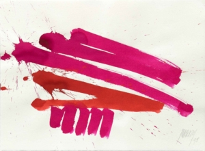 BALI TRUMPET - 1998, Tusche auf Bütten, 56,8 x 76,9 cm Prachensky Markus