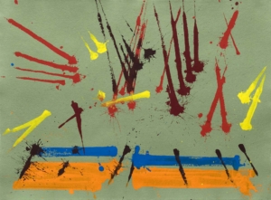 LA BATTAGLIA DI SAN ROMANO - PARIS - 2010, Acryl auf Bütten, 57,7 x 78,7 cm Prachensky Markus