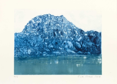 TRAUNSTEIN - 2018, Farbradierung, Exemplar 4 von 5, 29,9 x 39,6 cm (38,8 x 53,8 cm) Bosch Eva