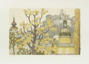 WILHELM KAUFMANN, SALZBURG - 1982, Lithographie, Exemplar: 30/50, 25 x 37,7 cm (50 x 65 cm) Kaufmann Wilhelm