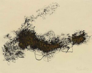 LANDSCHAFT 23-VI - 2023, Tusche auf Papier, 21 x 26,3 cm Schnell Andrea