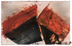 MATERIE - 2024, Öl auf Bütten, 39,8 x 57,9 cm Moser Maria