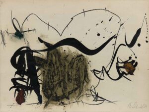 ROUGH - 2024, Tusche, Kreide auf Papier, 32 x 42,5 cm Schnell Andrea