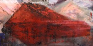 RUHENDE GLUT - 2023/2024, Öl auf Leinwand, 100 x 200 cm Moser Maria