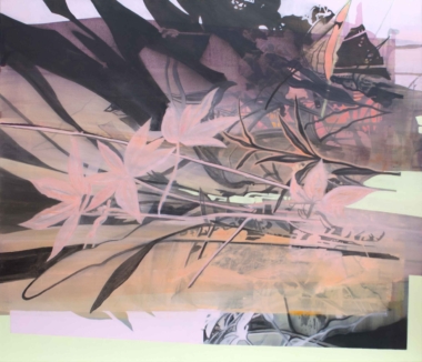 VERFLECHTUNG - 2021, Acryl und Gouache auf Leinwand, 120 x 140 cm Wagner Eva