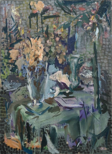 STILLLEBEN - 2024, Öl auf Leinwand, 110 x 80 cm Gradischnig Ernst