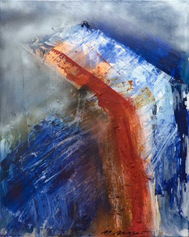 GLUT UND EIS - 2023, Öl auf Leinwand, 100 x 80 cm Moser Maria