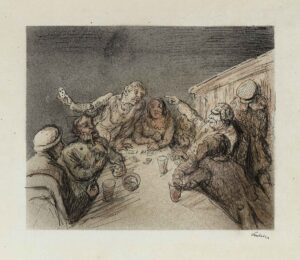 ALFRED KUBIN, FALSCHES SPIEL - 1931-32, Tusche aquarelliert, ca. 20,7 x 25 cm Kubin Alfred