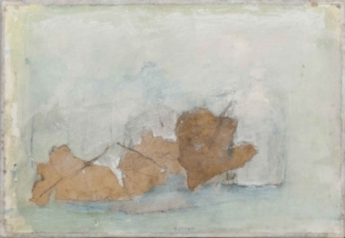 BLÄTTER, Mischtechnik, Aquarell, Graphit auf Bütten auf Hartfaserplatte, 20,4 x 29,5 cm Bottet Nicole