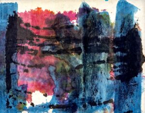 OHNE TITEL, Aquarell auf Japanpapier, 50 x 64 cm, WVZ B0197 Mairwöger Gottfried