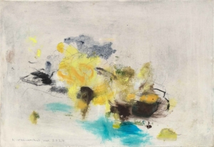 PETER KRAWAGNA, OHNE TITEL - 2024, Öl und Kohle auf Leinwand, 50 x 72,5 cm Krawagna Peter