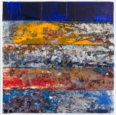 VALENTIN OMAN, HIMMEL UND ERDE - 2023, Mischtechnik auf Leinwand, 50 x 50 cm, Foto © Ferdinand Neumüller Oman Valentin