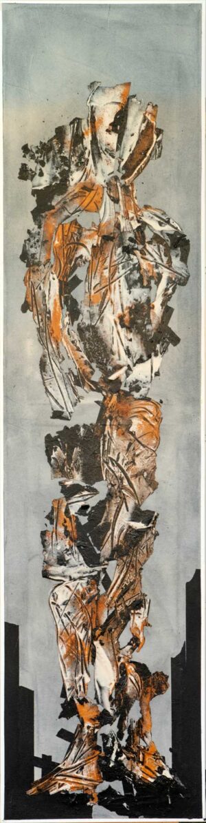 ECCE HOMO - 2024, Mischtechnik auf Leinwand, 200 x 50 cm, L2938, Foto © Ferdinand Neumüller Oman Valentin