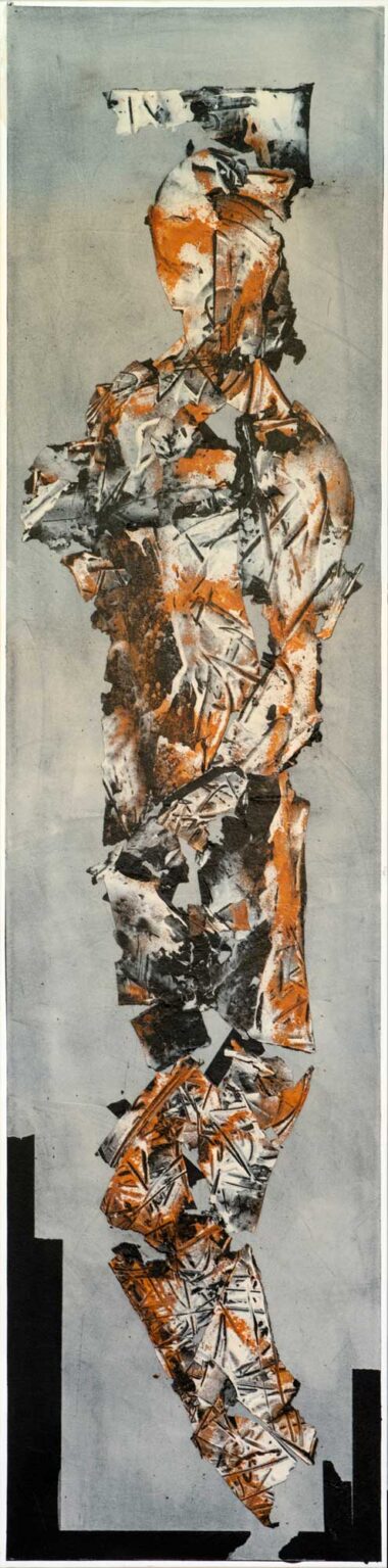 ECCE HOMO - 2024, Mischtechnik auf Leinwand, 200 x 50 cm, L2939, Foto © Ferdinand Neumüller Oman Valentin