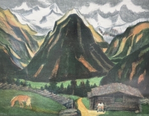 IM PINZGAU - 1994, Lithographie, Auflage 60 Exemplare, 50,5 x 66,5 cm Kaufmann Wilhelm