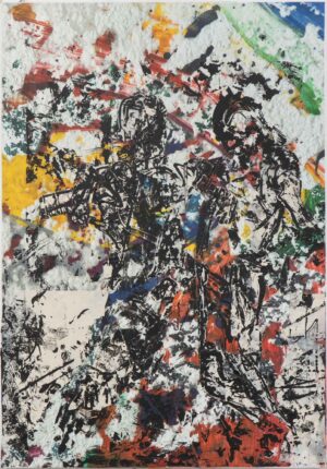 I.M. UKRAINE - 2023, Mischtechnik auf Leinwand, 70 x 50 cm, L2651, Foto © Ferdinand Neumüller Oman Valentin