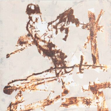 WIENER SPUREN - 2024, Mischtechnik auf Leinwand, 50 x 50 cm, L2753, Foto © Ferdinand Neumüller Oman Valentin