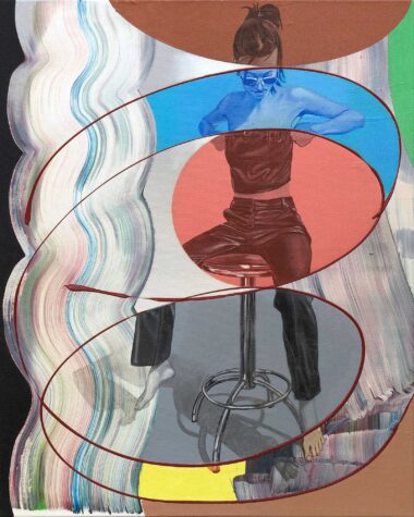 BARSTOOL BLUES - 2023, Acryl, Öl auf Leinwand, 100 x 80 cm Praska Martin