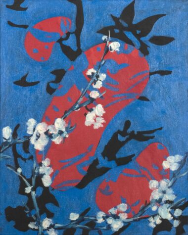 KLEINE KIRSCHBLÜTEN - 2016, Öl auf Leinwand, 40 x 50 cm Scheidl Roman