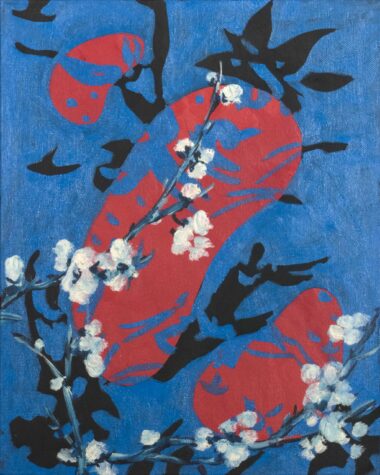 KLEINE KIRSCHBLÜTEN - 2016, Öl auf Leinwand, 40 x 50 cm Scheidl Roman