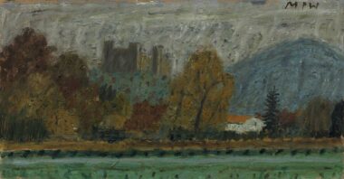 MAX PEIFFER WATENPHUL, SALZBURG, FESTUNG MIT UNTERSBERG - 1946, Öl auf Pappe, 40 x 72 cm Peiffer Watenphul Max