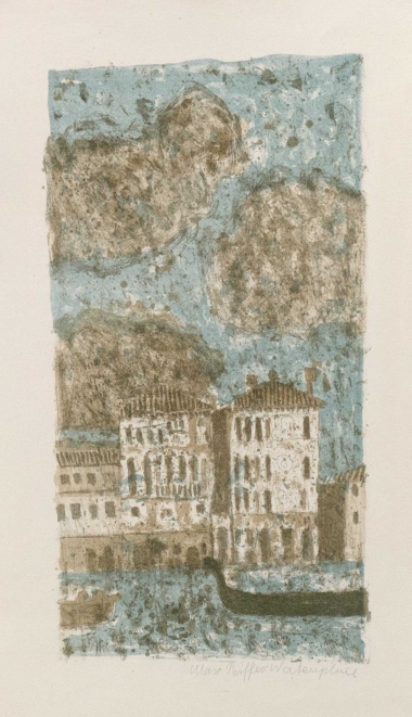 VENEZIANISCHE IMPRESSIONEN - 1961, Farblithographie, ca. 46,5 x 24 cm (61 x 35,5 cm), D 60 Peiffer Watenphul Max