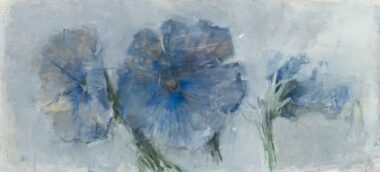 BLEU, Öl auf Leinwand (auf Papier), 31,5 x 70 cm Bottet Nicole