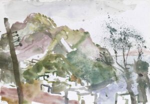 CAPRI, MARINA GRANDE - 1999, Aquarell auf Bütten, 35,1 x 50,1 cm Hradil Rudolf