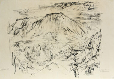DELPHI MIT HIRTEN - 1964 aus "Bekenntnis zu Hellas", Lithographie, Exemplar: 1/4, 49,9 x 63 cm (53,5 x 76 cm), WW245 Kokoschka Oskar