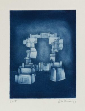 SALZBURG - 2025, Farbaquatintaradierung, Exemplar: 3/15, 23,4 x 17,6 cm (39,4 x 26,5 cm) Möseneder Eva