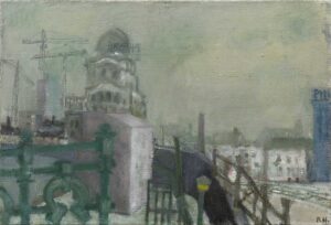 URANIA - 1990/91, Öl auf Sackleinen, 74 x 109 cm Hradil Rudolf