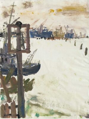 VENEDIG - 1990er, Monotypie auf Japanpapier, 57,2 x 44,2 cm, WVZ 3472 Hradil Rudolf