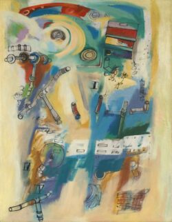 ZWISCHEN I UND IV - 1975-80, Öl auf Leinwand, 135 x 105 cm Aduatz Friedrich