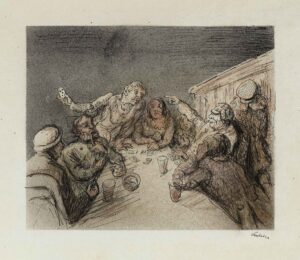 ALFRED KUBIN, FALSCHES SPIEL - 1931/32, Tusche aquarelliert, ca. 20,7 x 25 cm Kubin Alfred