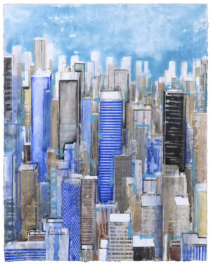 GOTTFRIED SALZMANN, NEW YORK - 2016, Aquarell auf Papier, 59,8 x 47,4 cm, Werknr. 91613 Salzmann Gottfried