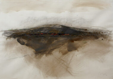 HÜGEL - 1990, Gouache auf Papier, 70 x 100 cm Korab Karl