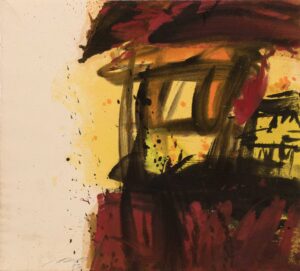 JOSEF MIKL, ZUM KINDERTHEATER ANNA - 1998, Öl auf Bütten, 57,9 x 64,2 cm Mikl Josef