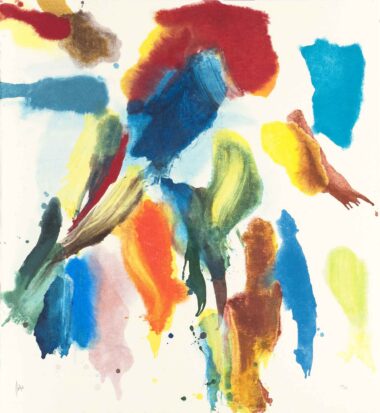 KOMPOSITION - 2023, Farbserigrafie auf Bütten, 112 x 103 cm Hollegha Wolfgang