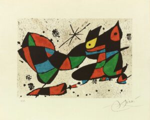 JOAN MIRÓ, OBRA GRAFIKA - 1978, Farblithographie, Ex.: H.C., 29,7 x 42,7 cm (44,9 x 55,8 cm), M 1161 Miró Joan