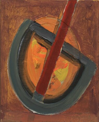 OHNE TITEL - 2019, Mischtechnik auf Stoff, 54 x 43,8 cm Riedl Alois