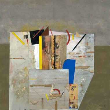 STILLLEBEN - 2019, Gouache, Collage auf Bütten, 36 x 36 cm Korab Karl