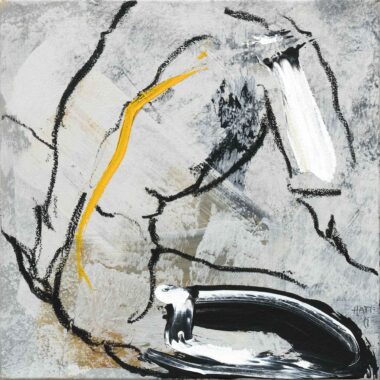 ZUM TRÄUMEN VERFÜHRT - 2025, aus der Serie KÖRPERVERDICHTUNG, Öl, Acryl, auf Leinwand, 47 x 47 cm Mlenek Hannes