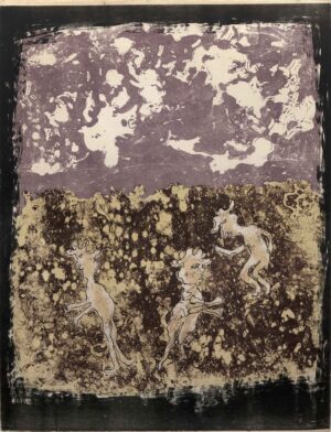 JEAN DUBUFFET, JEUX ET TRAVAUX (Spiele und Werke) - 1953, Farblithographie, Ex.: 8/60, 66 x 50,2 cm, WVZ Webel 385 Dubuffet Jean